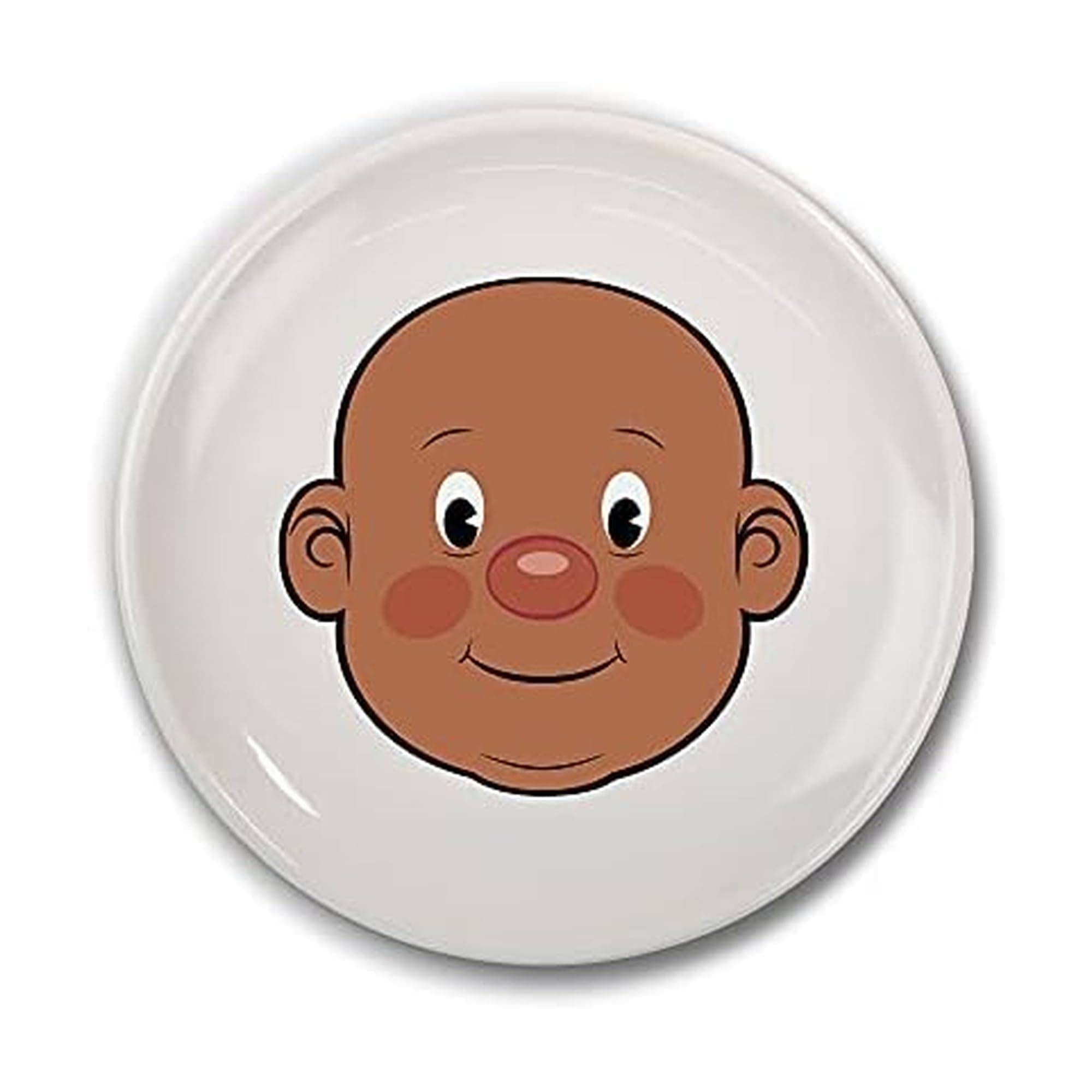 Genuine Fred, FOOD FACE, Ceramic Activity Plate White 8.5 inch diameter