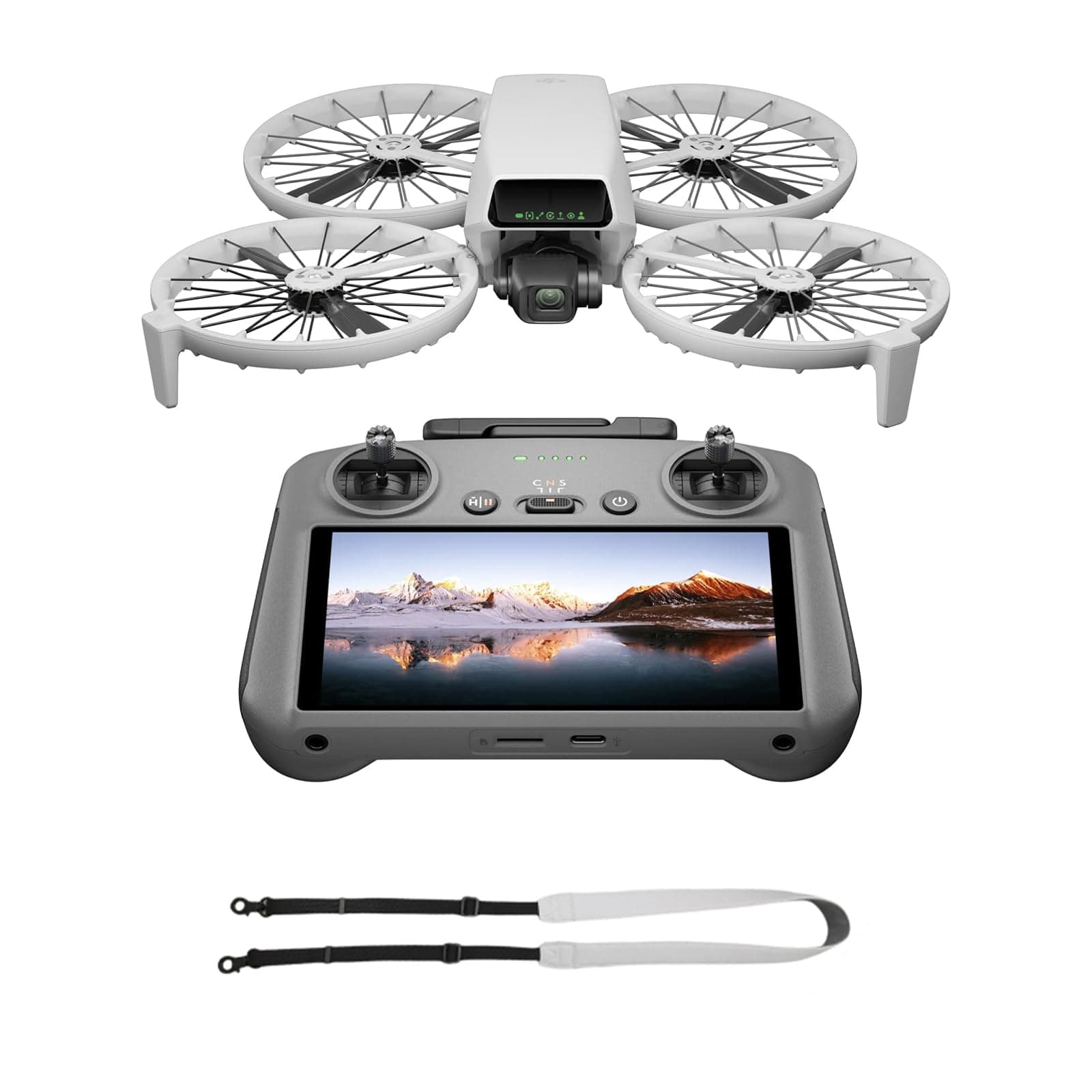 DJI Flip With RC 2 Screen Remote Controller, Follow Me Drone With 4K UHD Camera for Adults, Under 249 g, 3-Axis Gimbal Stabilization, 13km Video Transmission, Palm Takeoff, 31-Min Flight Time