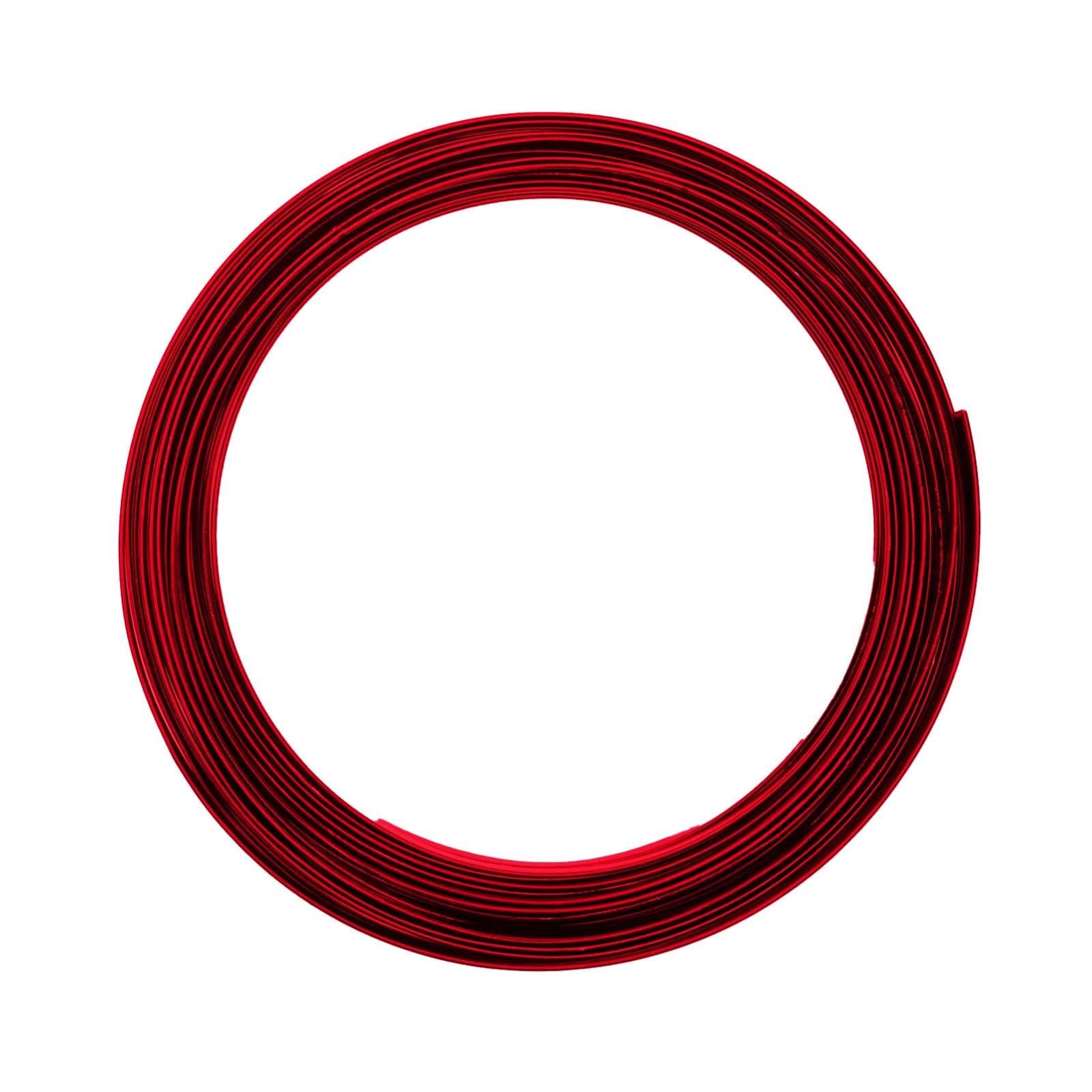 Vaessen Creative Aluminium Flat Wire 5x1mm 5m red,