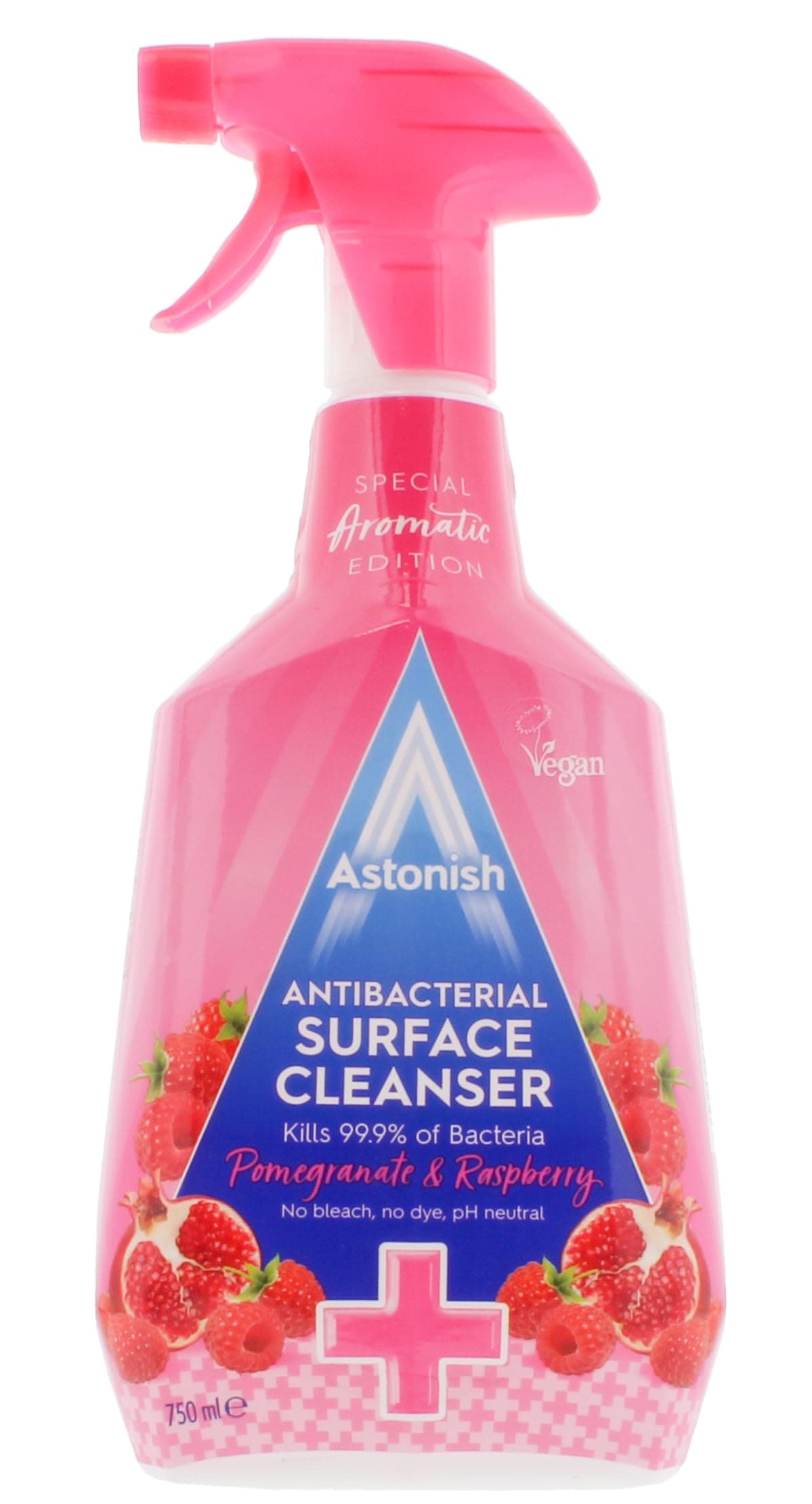 Special Aromatic Edition Multi-Purpose Anti-Bacterial Surface Cleanser Spray, Pomegranate and Raspberry Scent, 750ml, Pink
