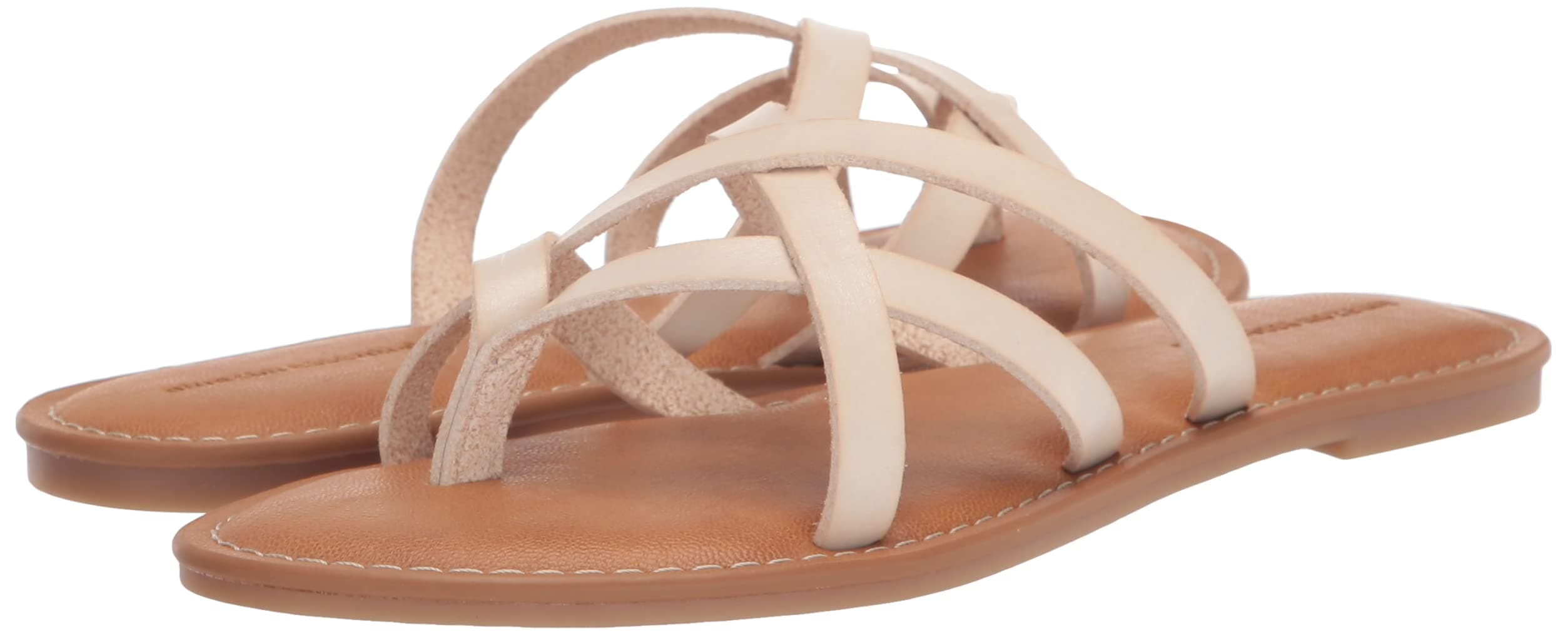 Amazon EssentialsWomen's Strappy Slide Flat Sandal