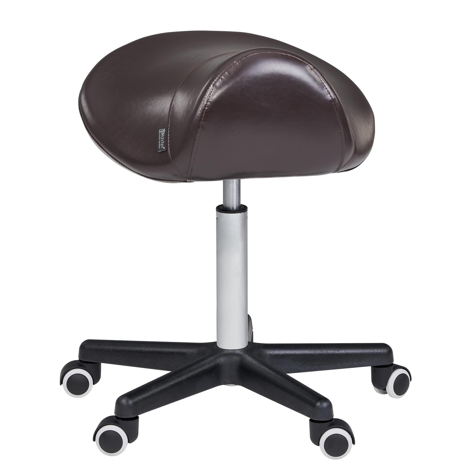 Master Massage Saddle Stool with NanoSkin Upholstery, Coffee