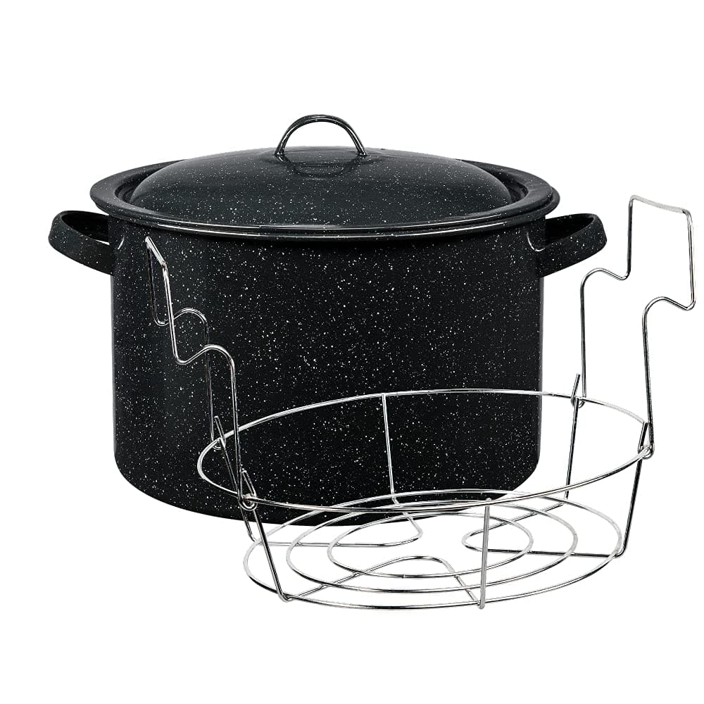 Granite Ware Covered Preserving Canner with Rack, 12-Quart