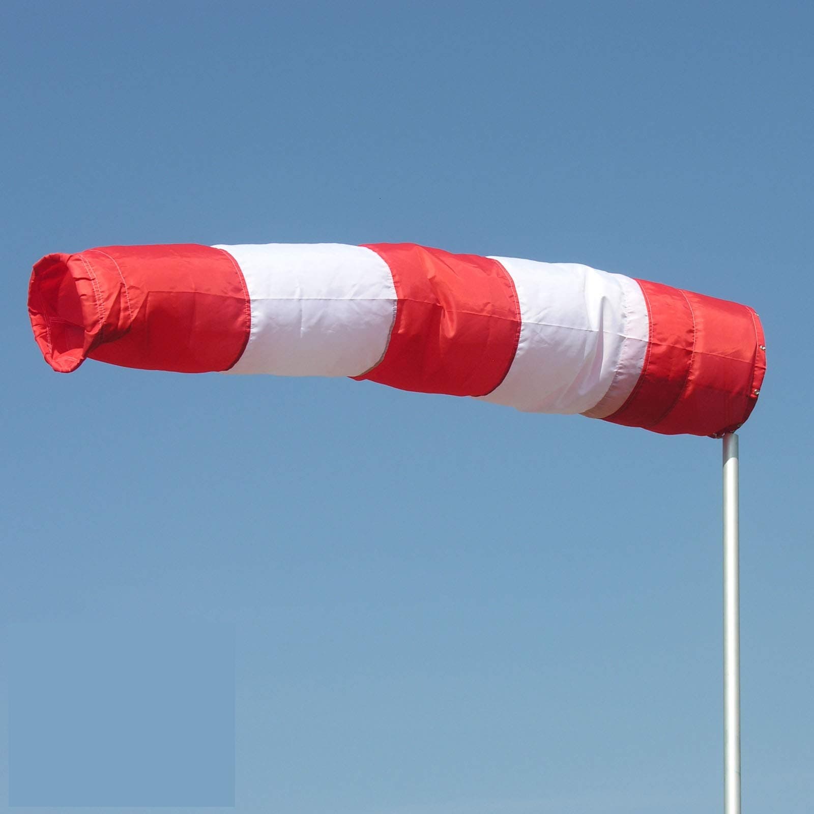 Windsock Red/White 30 cm Diameter 1.20 m Long