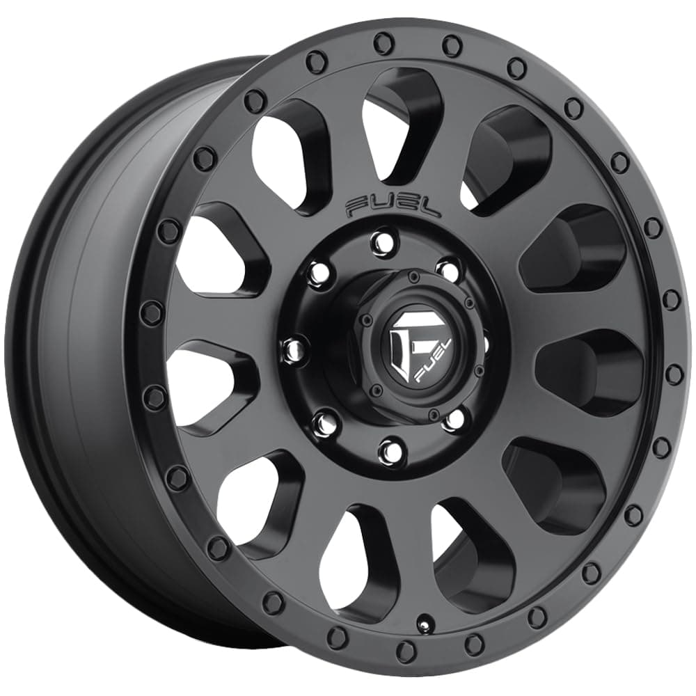 FUEL Vector BD-Matte BLK Wheel with Painted (18 x 9.5 inches /6 x 139 mm, 1 mm Offset)