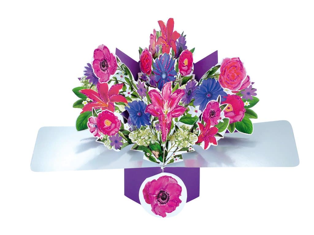 Bunch Flowers Pop-Up Greeting Card Original Second Nature 3D Pop Up Cards