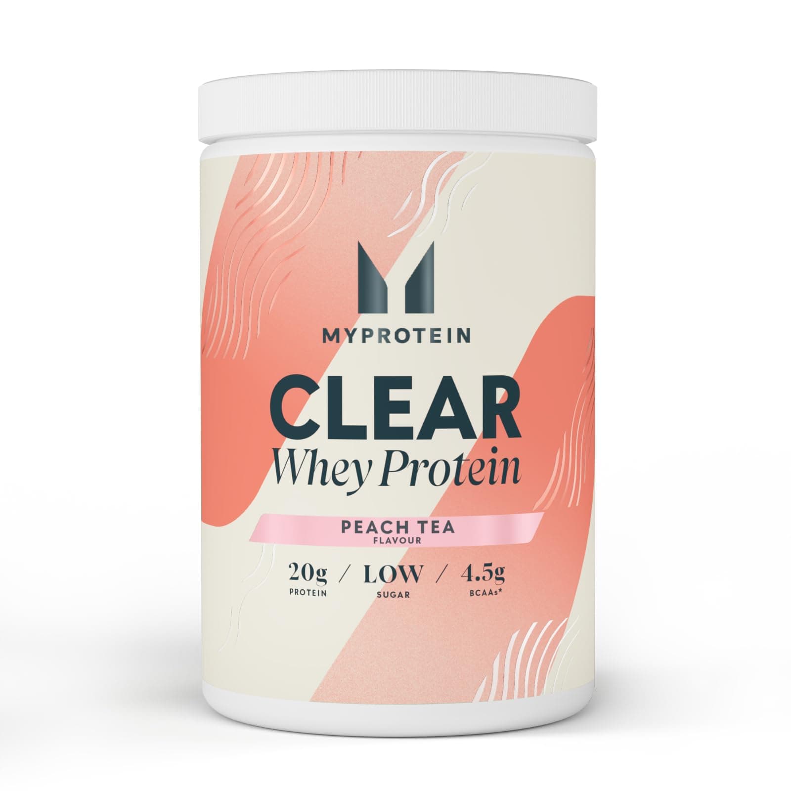 Clear Whey Protein Isolate Powder - Peach Tea - 488g - 20 Servings - Cool and Refreshing Whey Protein Shake Alternative - 20g Protein and 4g BCAA per Serving