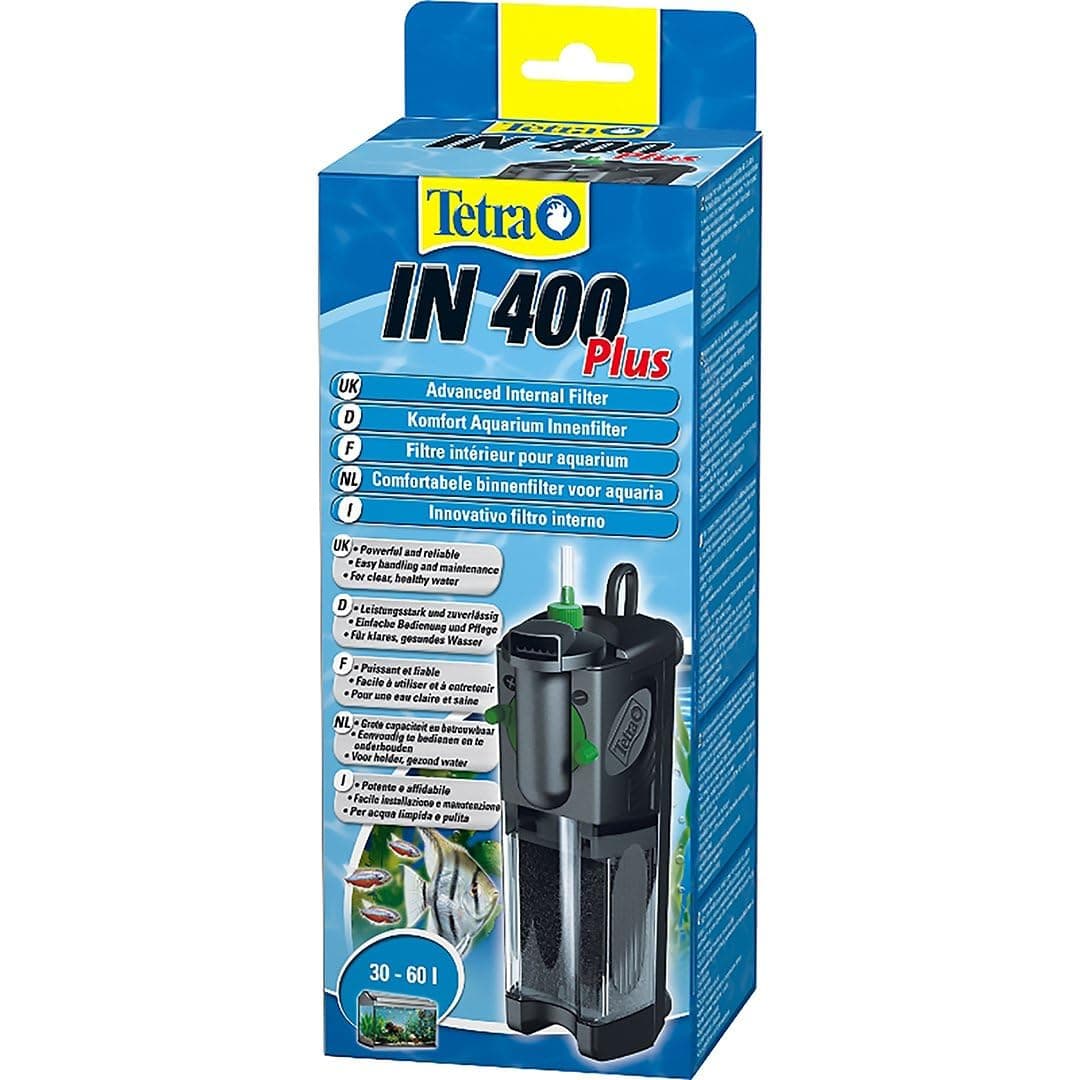 IN 400 plus Aquarium Internal Filter - Filter for Clear and Healthy Water, Mechanical, Biological and Chemical Filtering, Suitable for Aquariums with 30 to 60 Litres