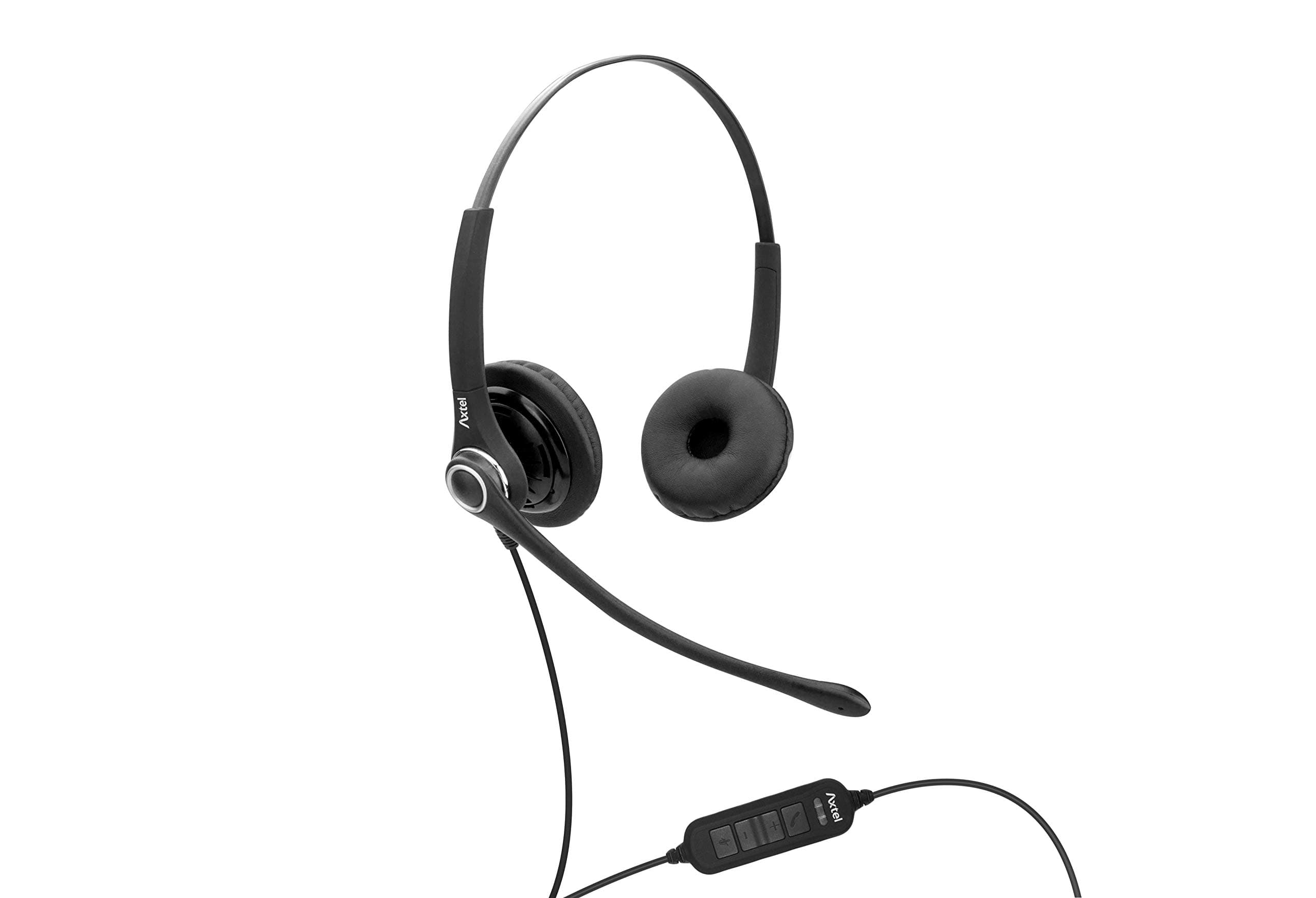 PRO MS XL duo NC Corded USB Computer Headset with Noise Cancelling Microphone, UC Business Headset Optimized for Skype for Business, Lightweight Comfortable Headset for Call Center/ Home Office