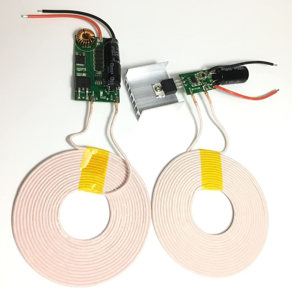 Taidacent 12V 3A High Power Long Distance Wireless Inductive Coil Modules Wireless Charging Coil Wireless Transmitter and Reveiver Coil Wireless Charging Power Supply Module