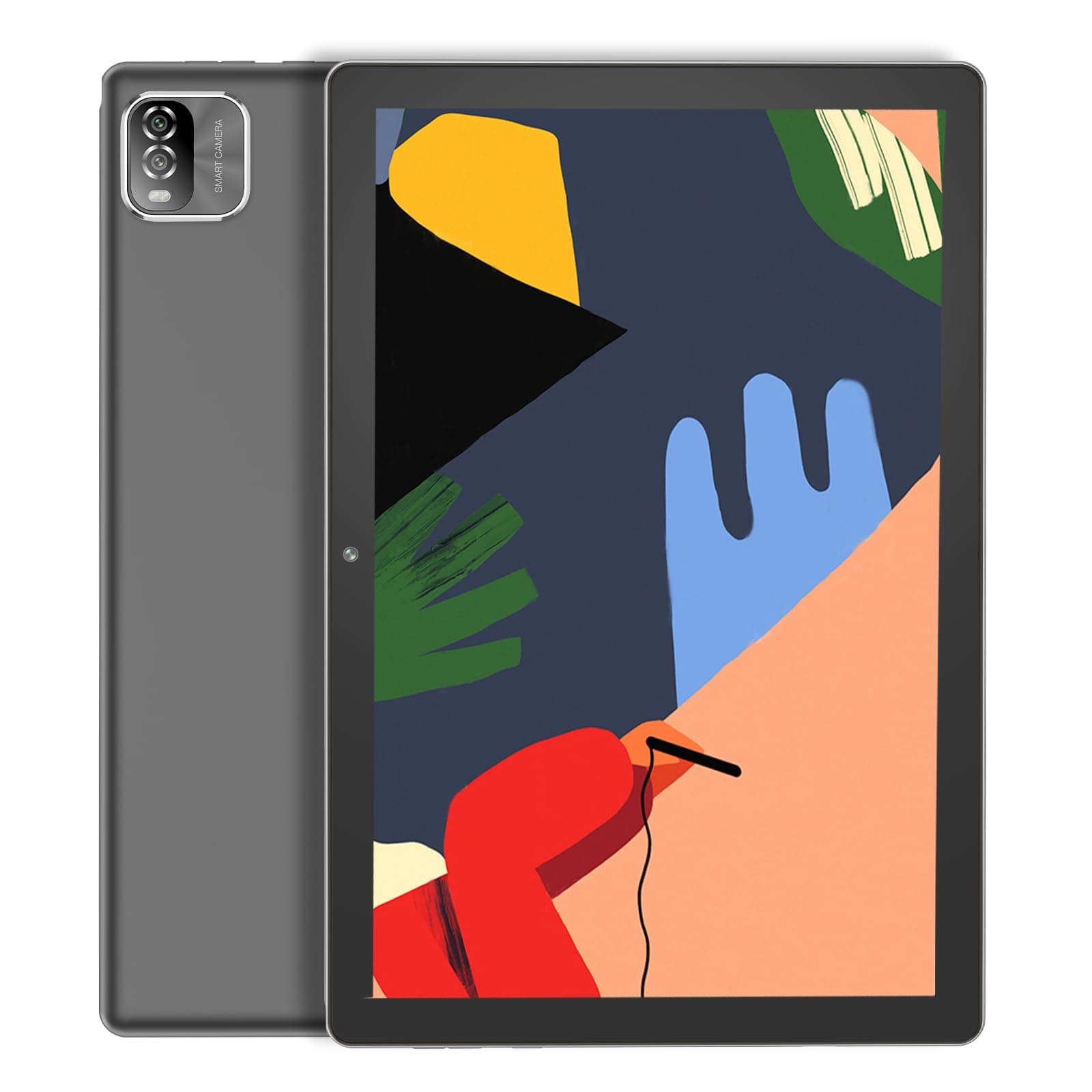 All-New Tablet with Case,10 inch Tablet Android 14, 64GB, 1TB Expandable, 1280 * 800 HD IPS Display, Quad-Core Processor, 6000mAh, Bluetooth, TAB10