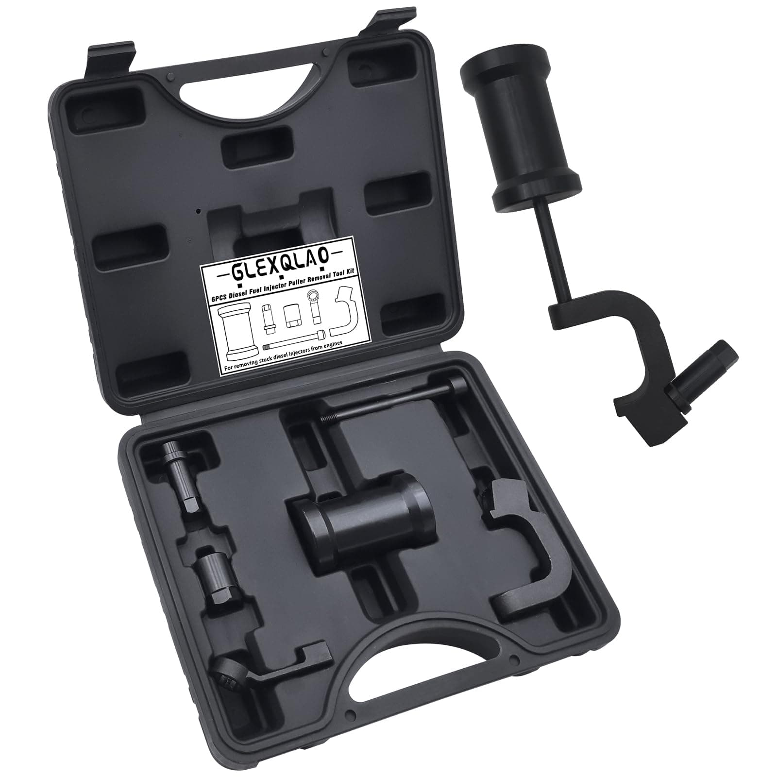 Diesel Fuel Injector Puller Removal Tool Kit Compatible with VW Audi for VAG 1.6 2.0 TDi Engines, Injector Removal Puller Replaces T10402 T10415