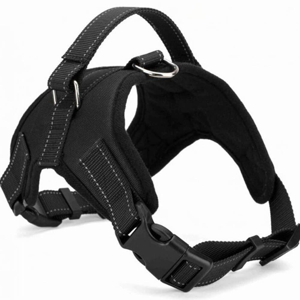 Santune Dog Harness No Pull for Small Dogs Walking Heavy Duy Adjustable Chest Vest Reflective Pet Training Harnesses with Handle (Black,S)