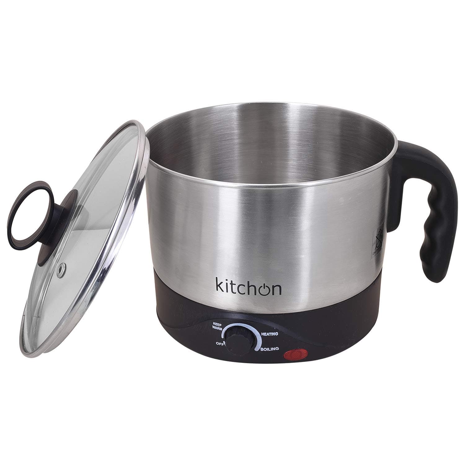 Kitchon 1200W Automatic Electric Multi-Purpose Kettle Cooker Boiler (Silver/Black) (1.5 Litre)