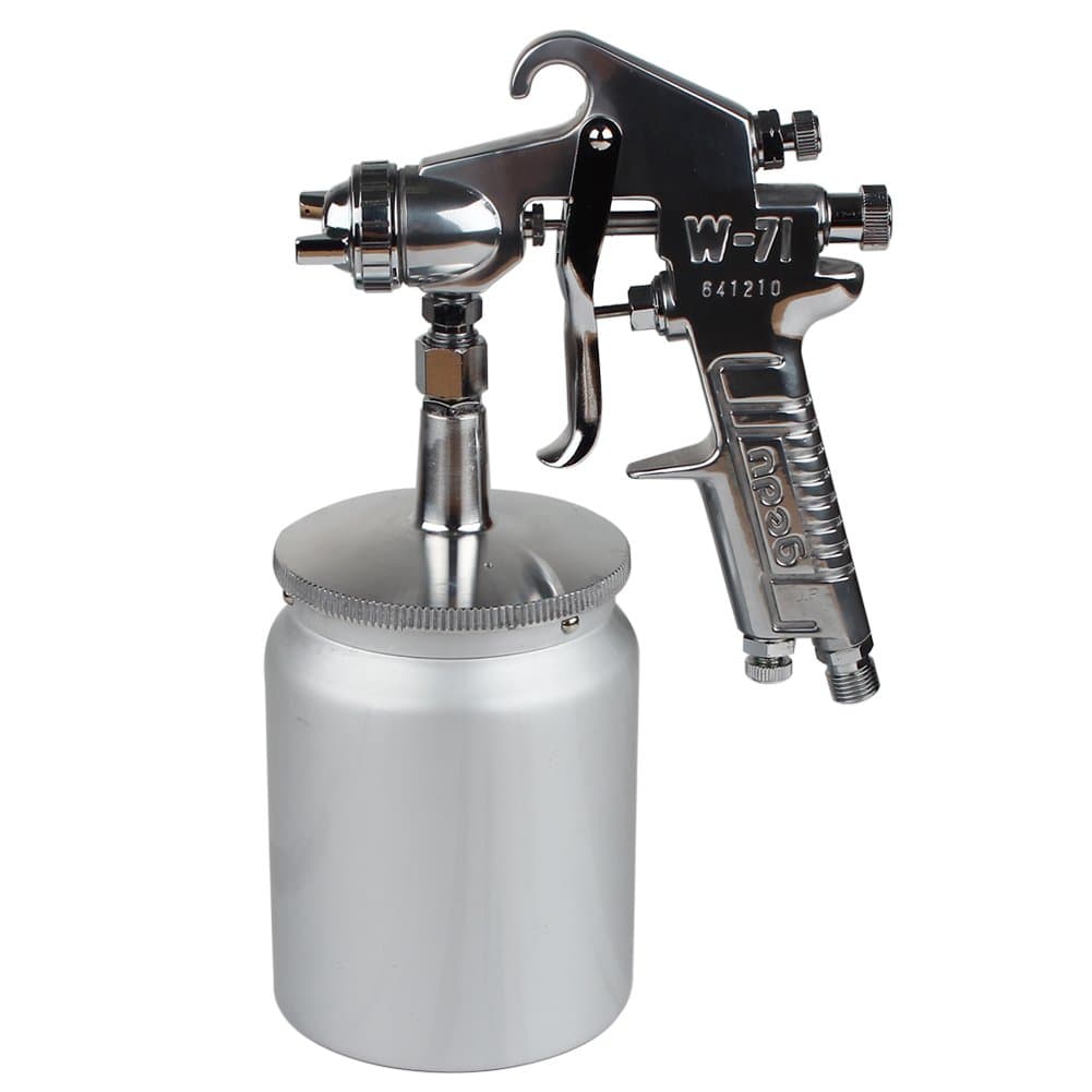 Siphon-Feed Air Spray Gun with 600cc Cup, Nozzle Size 1.3mm, sliver