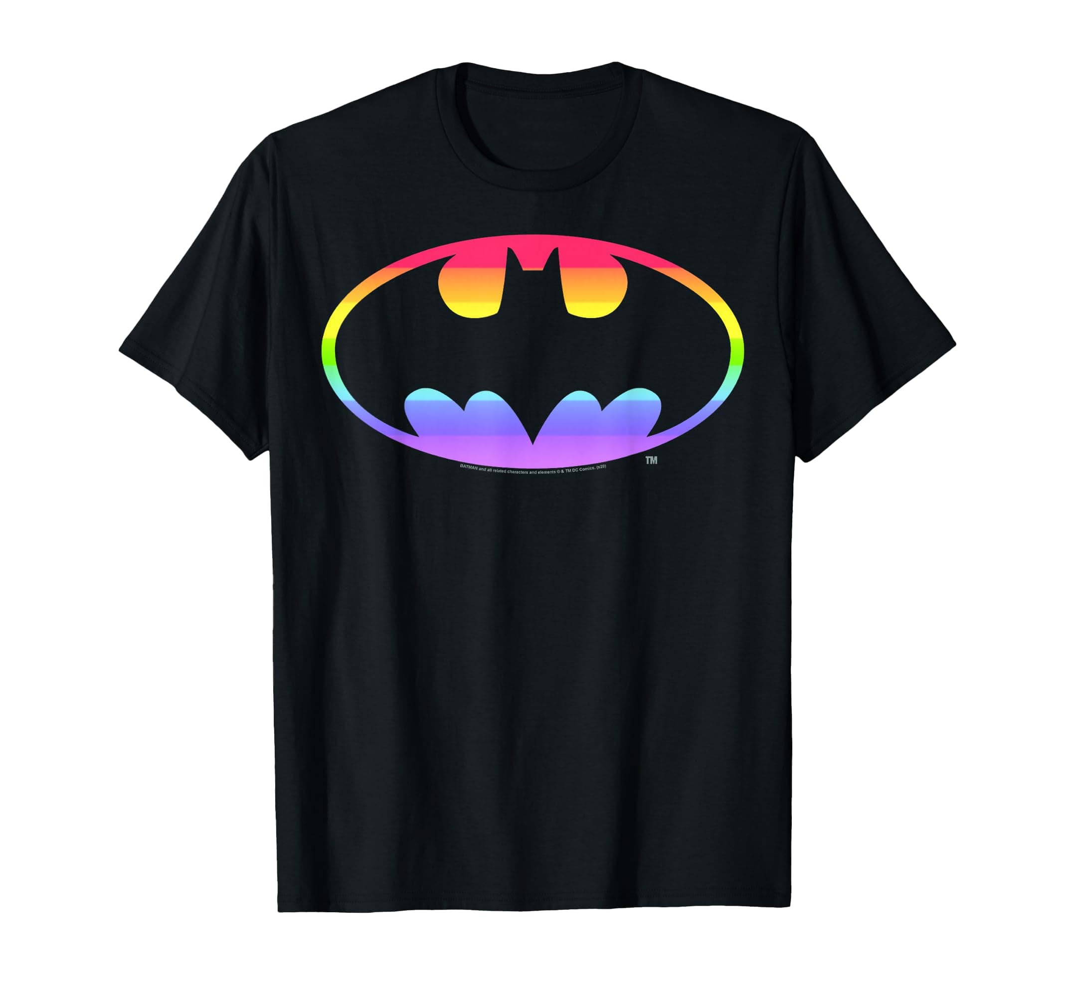Pride Batman Rainbow Gradient Logo T-Shirt Small