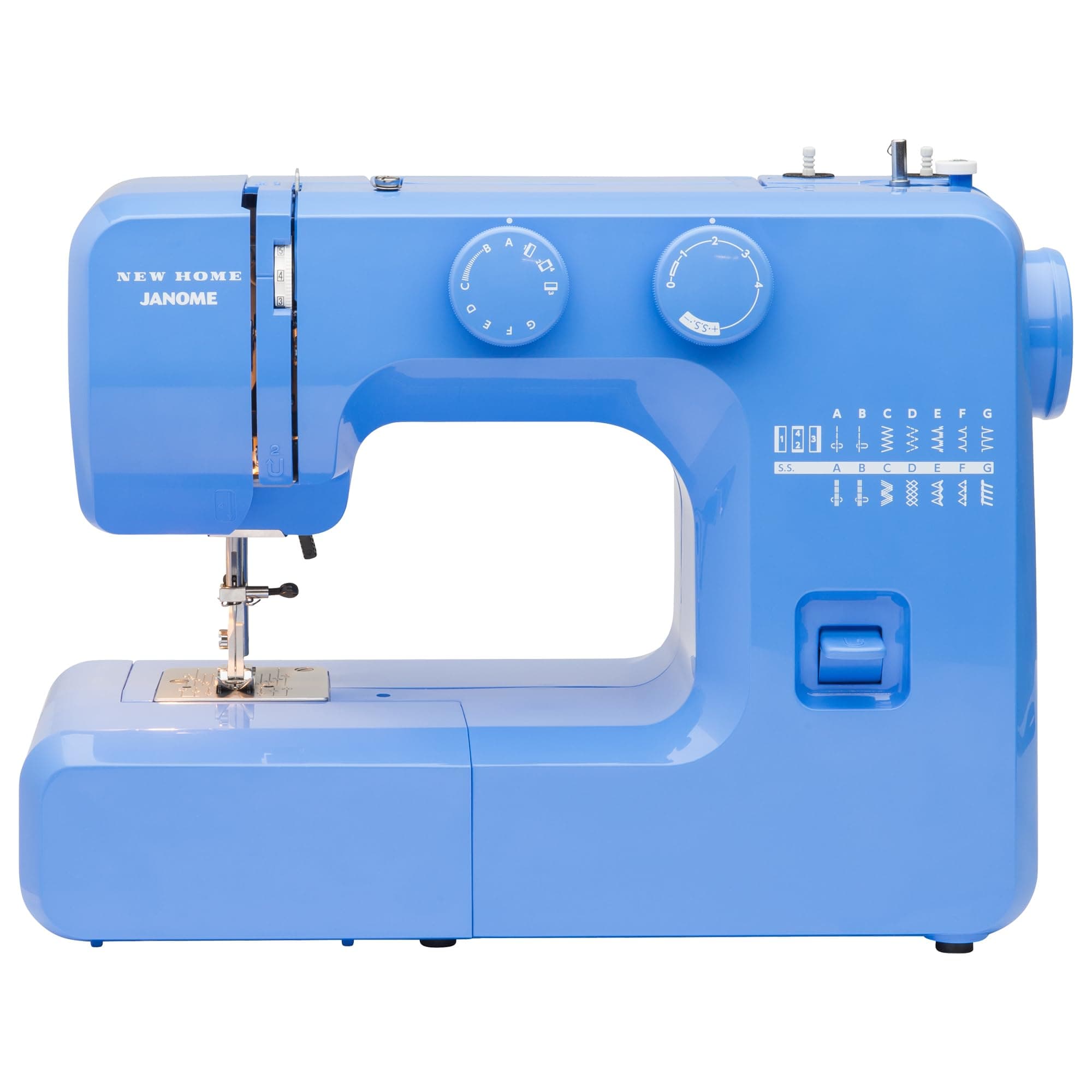 Blue Couture Easy-to-Use Sewing Machine with Interior Metal Frame, Bobbin Diagram, Tutorial Videos, Made with Beginners in Mind!