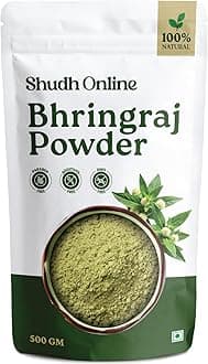Organic Bhringraj Powder for Hair Growth (1.1 lb - 17 oz) Eclipta Alba for Hair Growth - False Daisy Herb Bhringraj - Karisalankanni Eclipta Prostrata (500g)