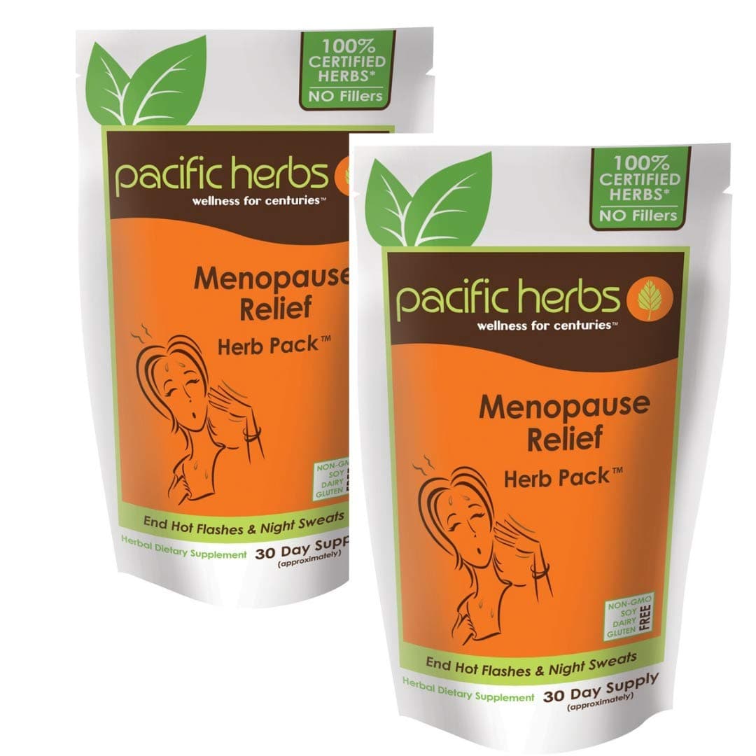 2 Packet Special - Menopause Relief Herb Pack - Natural Answer for HOT Flashes - Night Sweats & All Peri-Menopause and Menopause Symptoms / 60-90 Day Supply, Usage Instruction Inside