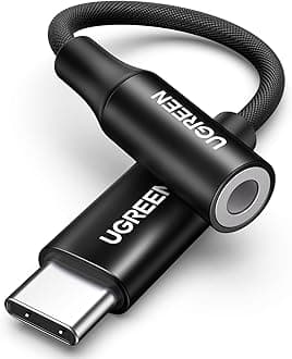 USB C to 3.5mm Jack DAC Hi-Fi Stereo Audio Type C Aux Headphone Adapter Compatible with iPhone 17 Pro Max/16/15 Galaxy S25 Ultra S24 S23 A55 A56 2025 iPad Air/Pro/Mini Pixel 10/9 (Black)