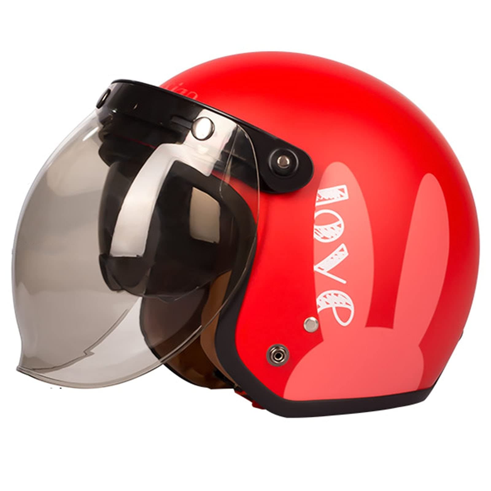 SDKUing Helmets Motorcycle Open Face Helmet for Cruiser, DOT Approved Motorcycle 3/4 Open Helmet for Men, Adult Half face Helmet Moped Scooter ATV Retro Style Light Jet Crash Helmet