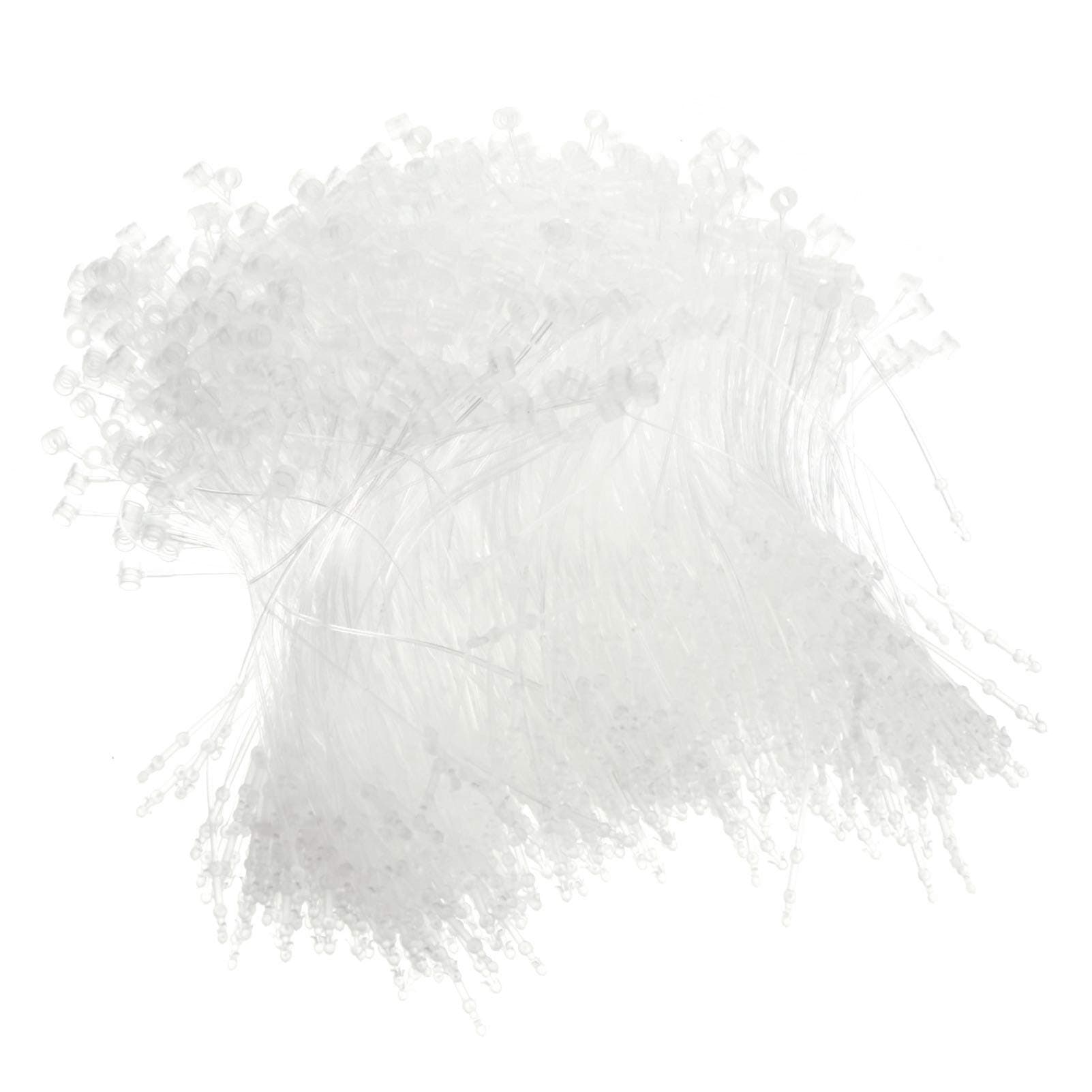 Hemobllo 5000pcs Plastic Fastener Tag Snap Lock 3inch Pin Security Loop for Retail Store Clothing (White)