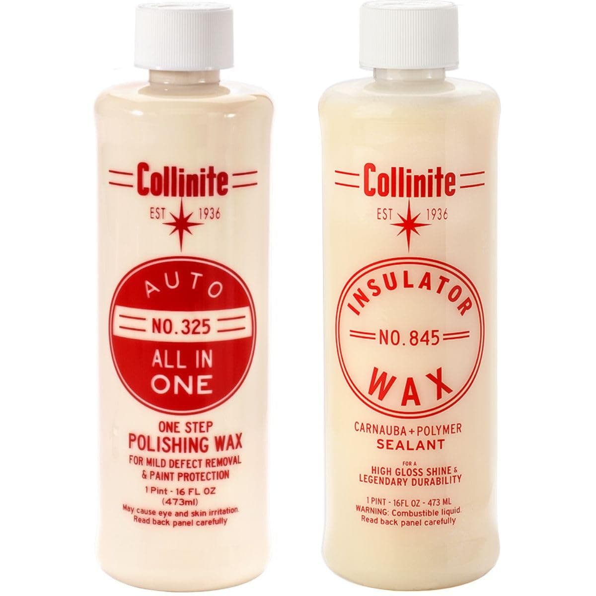 Collinite 325 Auto Cleaner Wax and 845 Insulator Wax Bundle