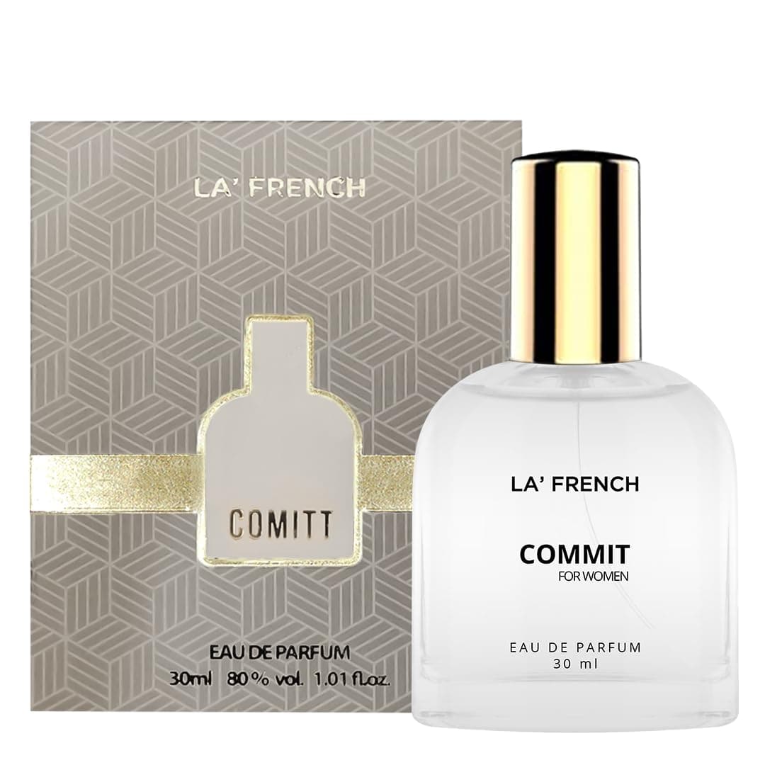 La French Commit Perfume Liquid 30Ml For Women | Long Lasting | Premium Luxury | Fresh Fragrance Scent | Travel-Friendly Perfume | Date Night
