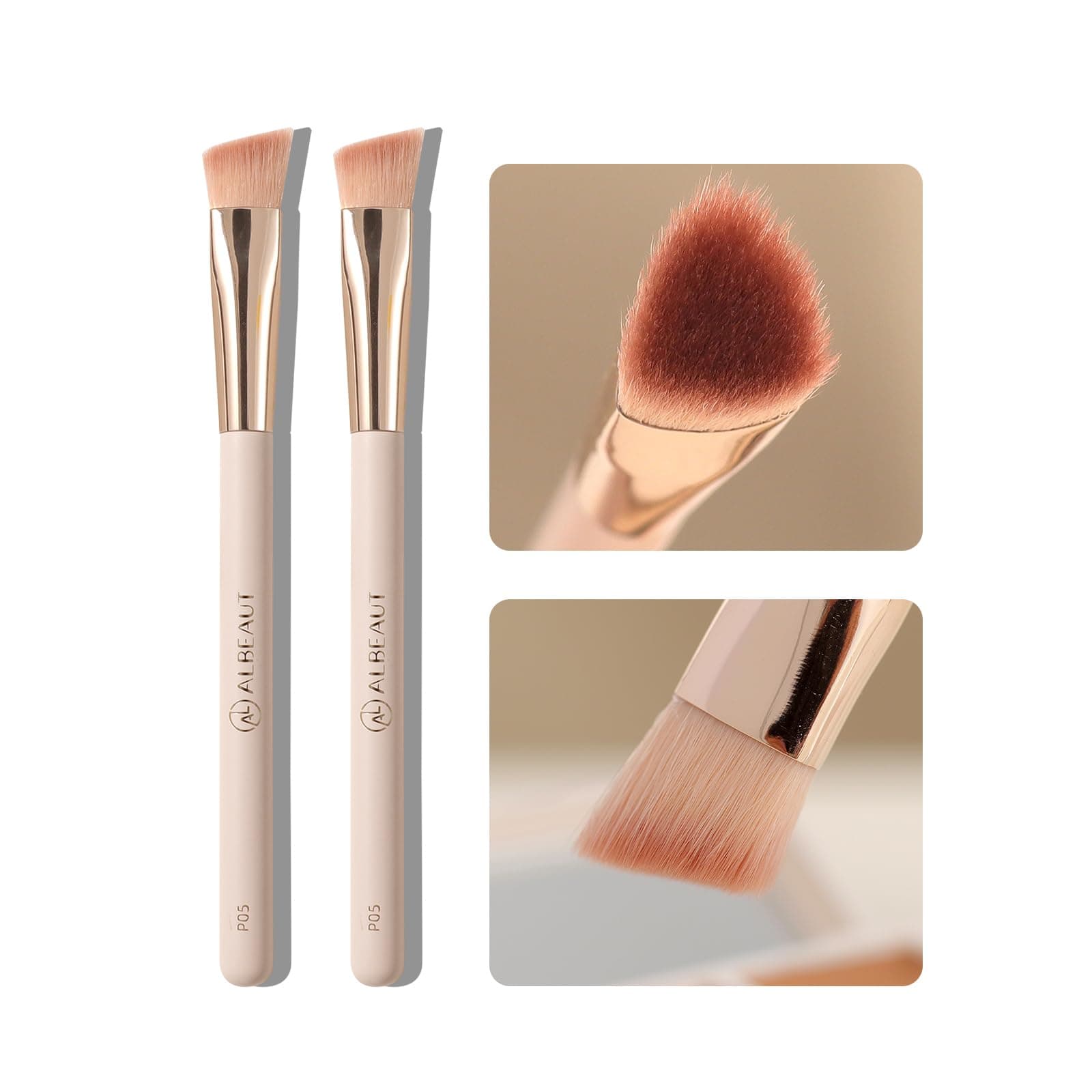 Triangle Under Eye Highlight Brush 2 Pack