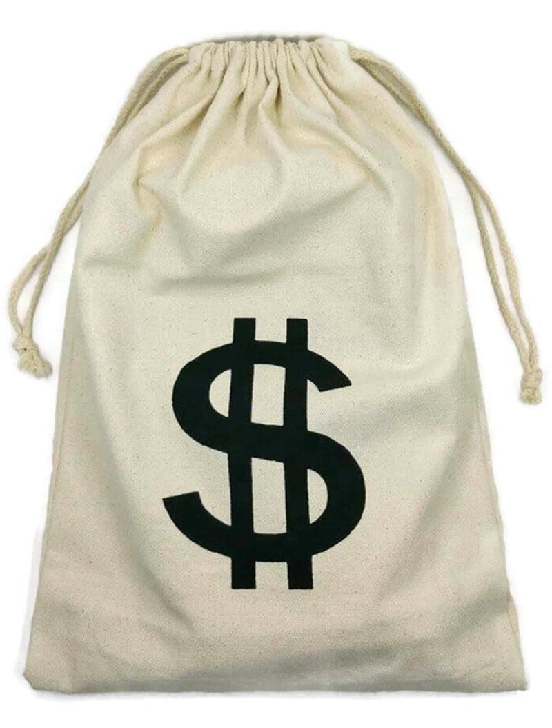 11'' x 17" Large "$" Money Drawstring Bag Party Accessory