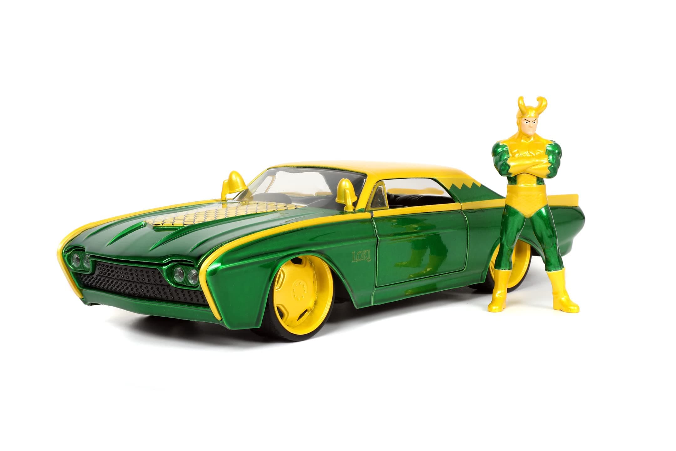 MARVEL LOKI 1963 FORD THUNDERBIRD 1:24 WITH FIGURE