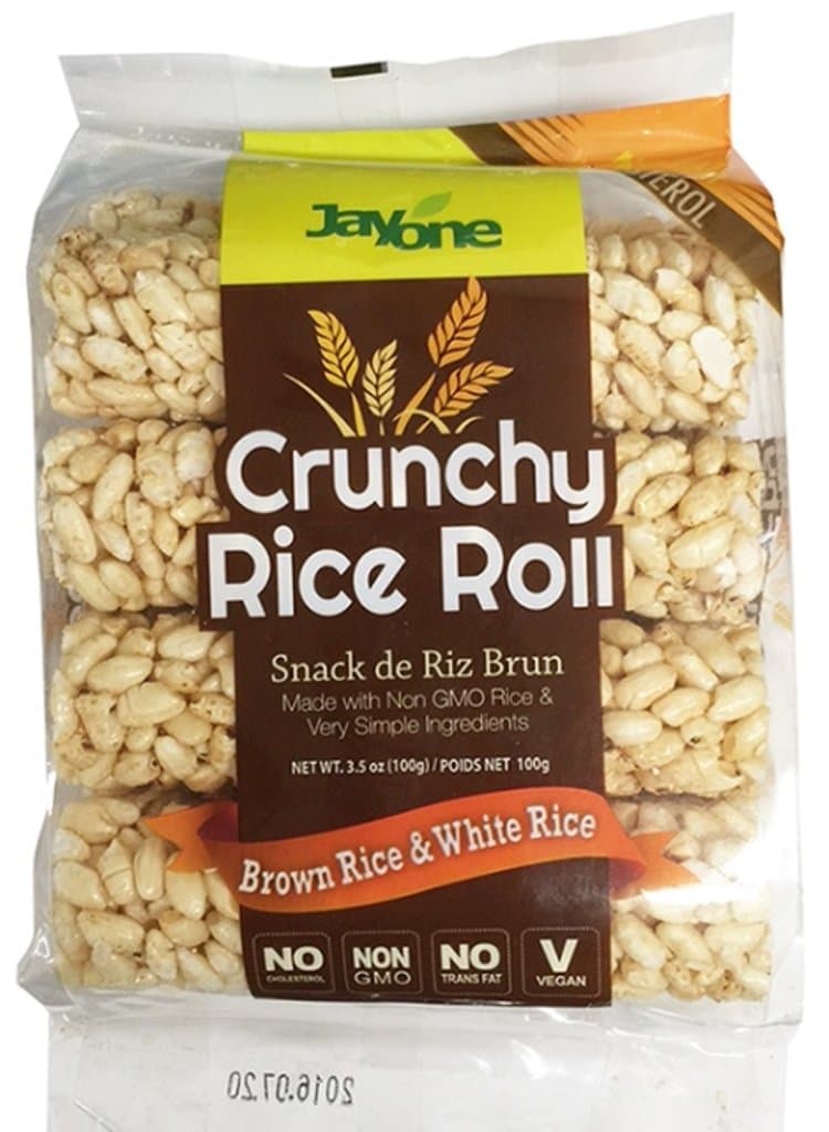 Jayone Crunchy Rice Rolls, Brown/White Rice, 3.5 Ounce (Pack of 6)