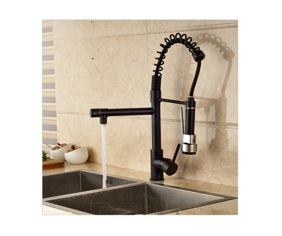 BL- Chrome Brass Deck Mount Hands Free Sprayer Kichen Faucet Single Handle Swivel Spouts Kitchen Sink Mixer Taps