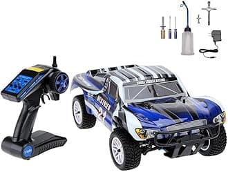 1/10 Nitro RC Truck for Adult Two Speed RC Car Rock Crawler 4WD Remote Control Car Nitro Gas Power Off Road Short Course Truck with Igniter, Methanol Fuel RC Climbing Vehicle Buggy