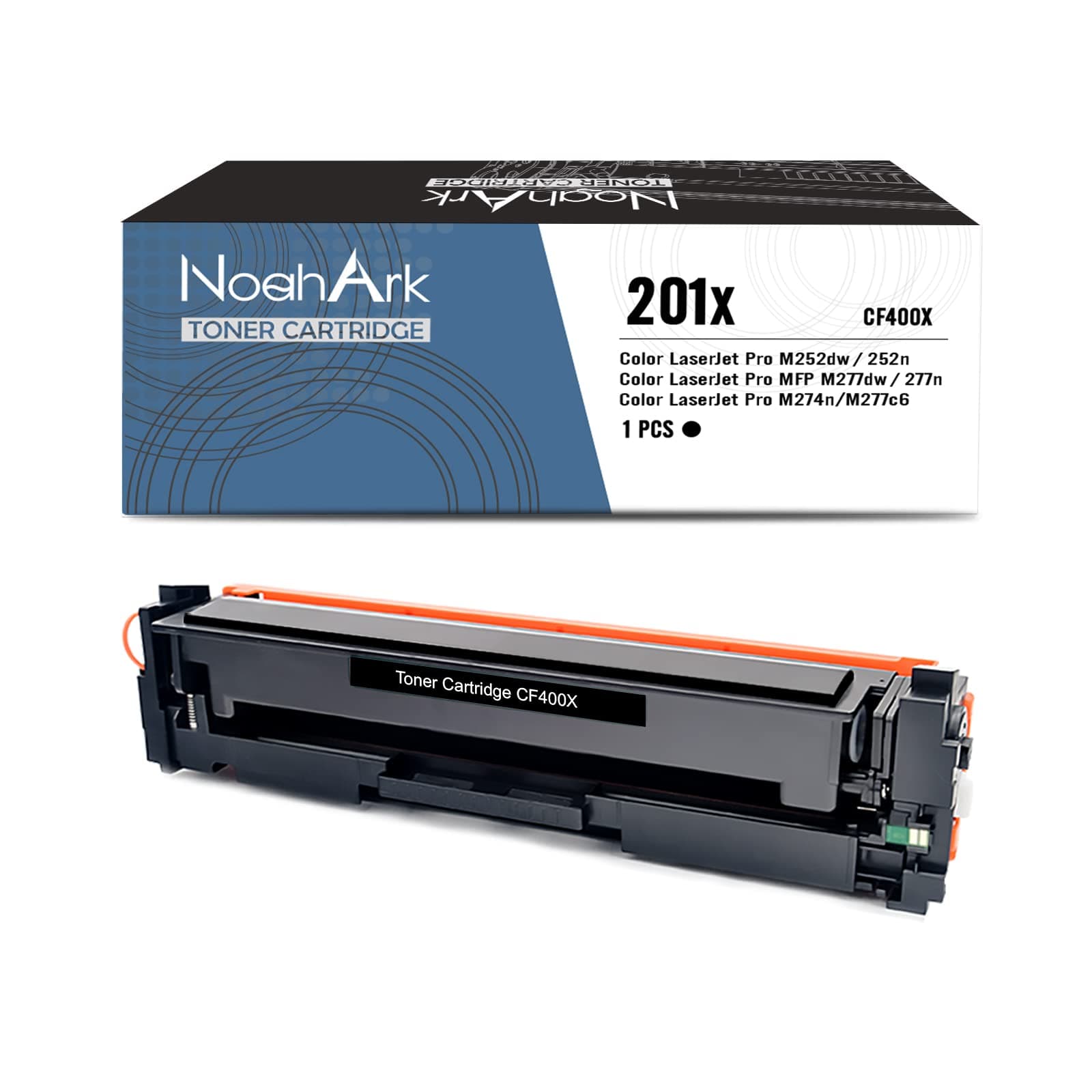NoahArk Compatible Toner Cartridge Replacement for HP 201A CF400A 201X CF400X Toner Cartridge,High Yield(1 Pack Black)