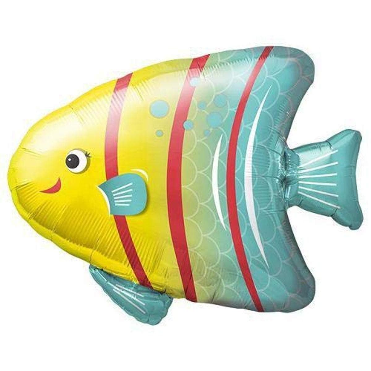 25" Angelfish Foil Balloon, Multicolor