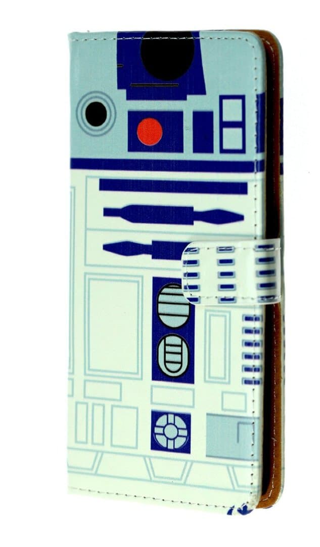 2016 Galaxy J5 Wallet Case, CASEVEREST PU Leather Wallet Book Case Flip Cover with Card Slots & Kickstand for Samsung Galaxy J5 2016 - Star Wars R2D2 Robot