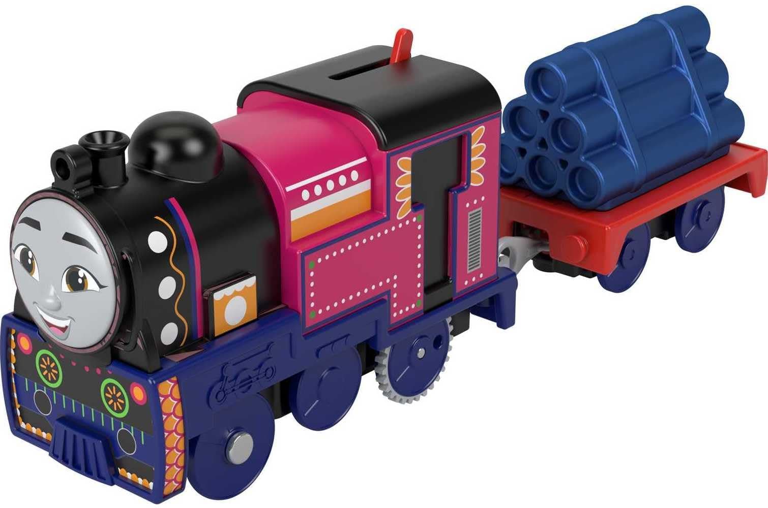 Ashima Toy Train, Battery-Powered Motorized Engine with Cargo Car for Preschool Pretend Play​, HMC22