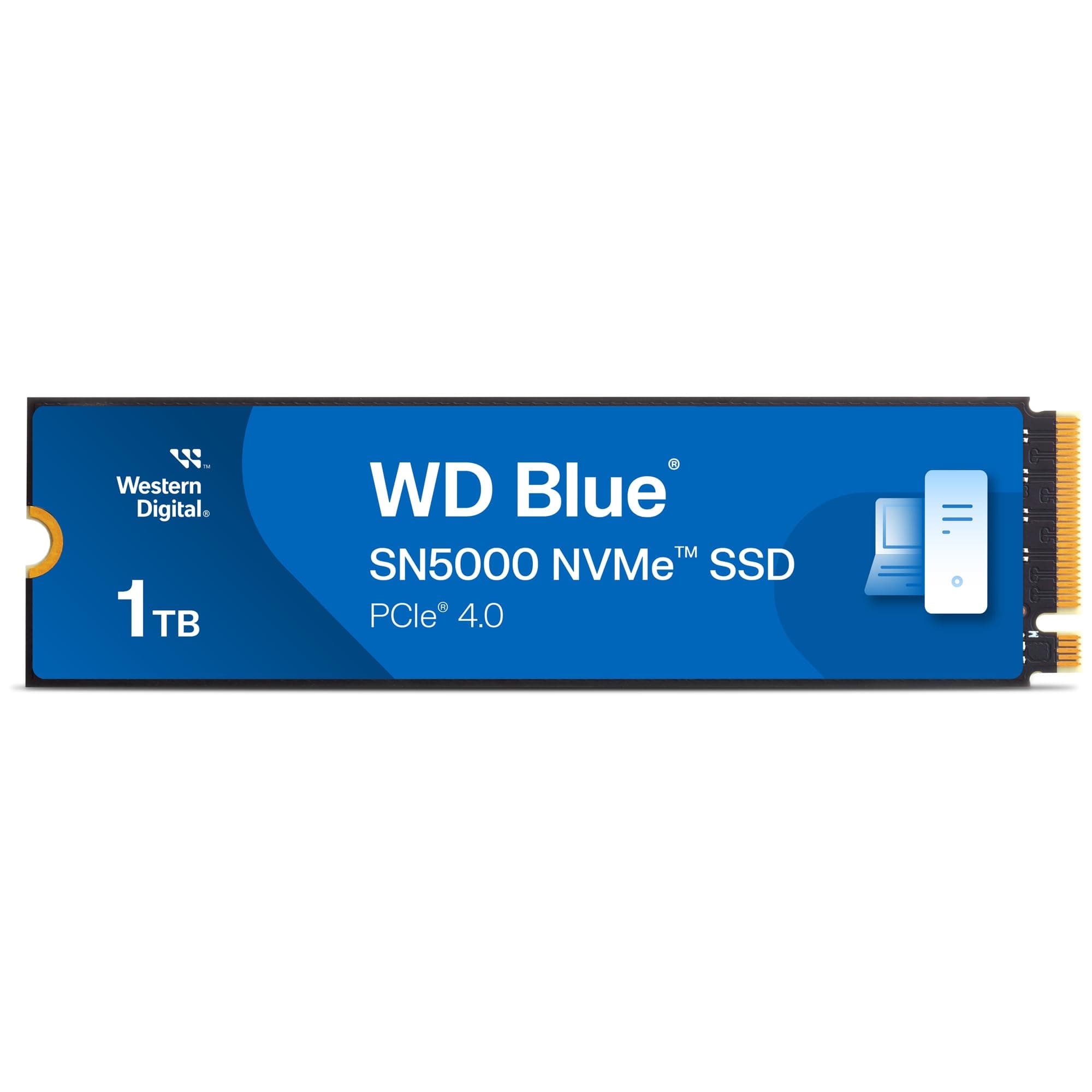 Western Digital 1TB WD Blue SN5000 NVMe Internal Solid State Drive SSD - PCIe Gen 4.0, M.2 2280, Up to 5,150 MB/s - WDS100T4B0E [New Generation]