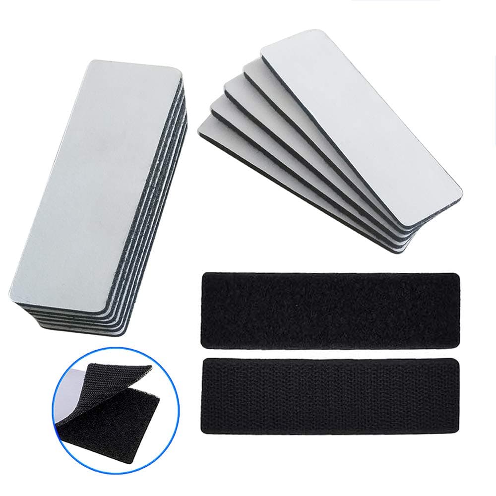 15 Pcs Heavy Duty Hook and Loop Tape Strips with Adhesive Sticky Back Fastener - Double Side Mounting Tape Industrial Strength Interlocking Tape for Home School Office