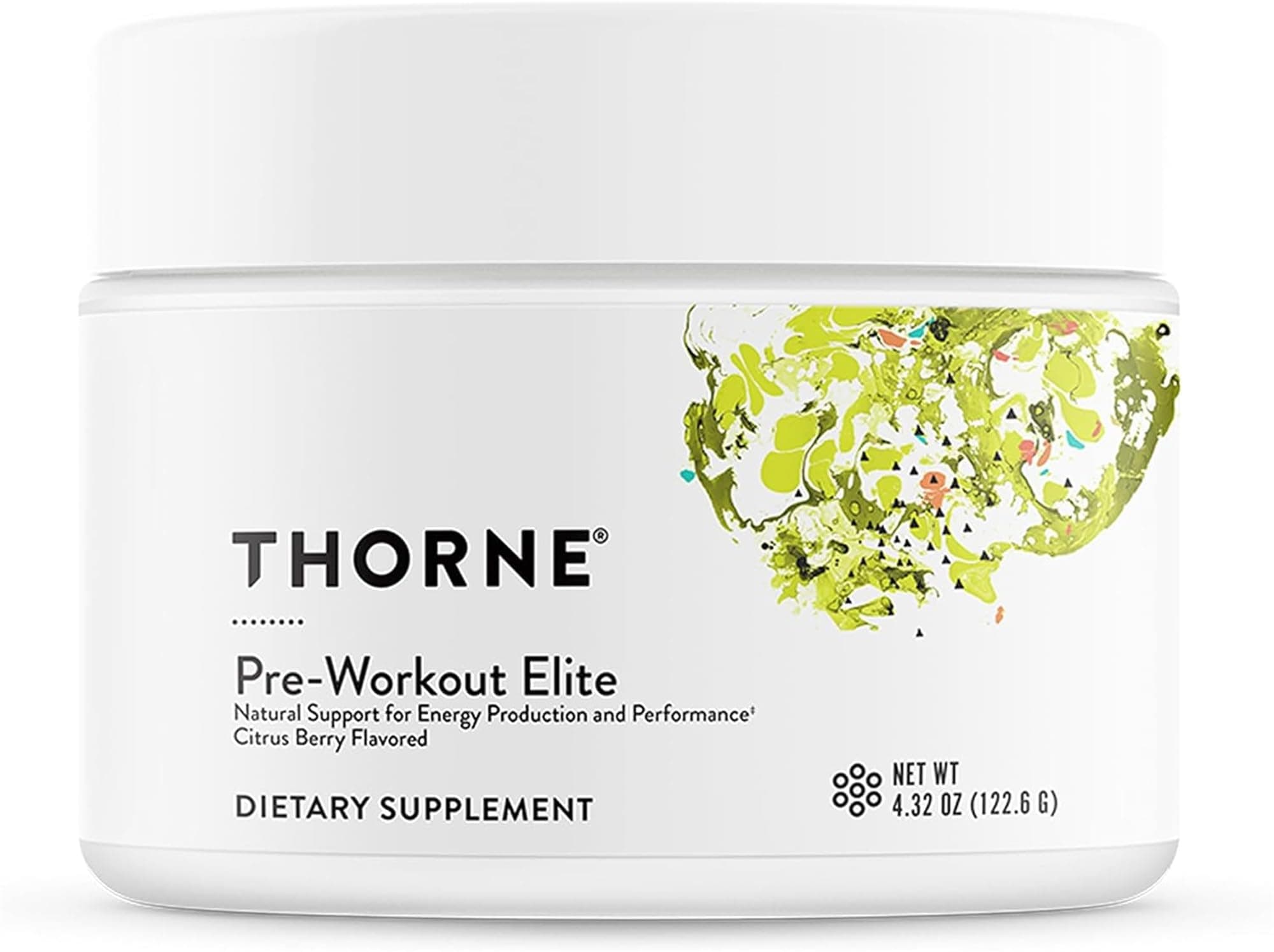 Pre-Workout Elite - Natural Support for Energy Production and Performance* - Citrus Berry Flavored - NSF Certified for Sport - 4.32 Oz - 24 Servings