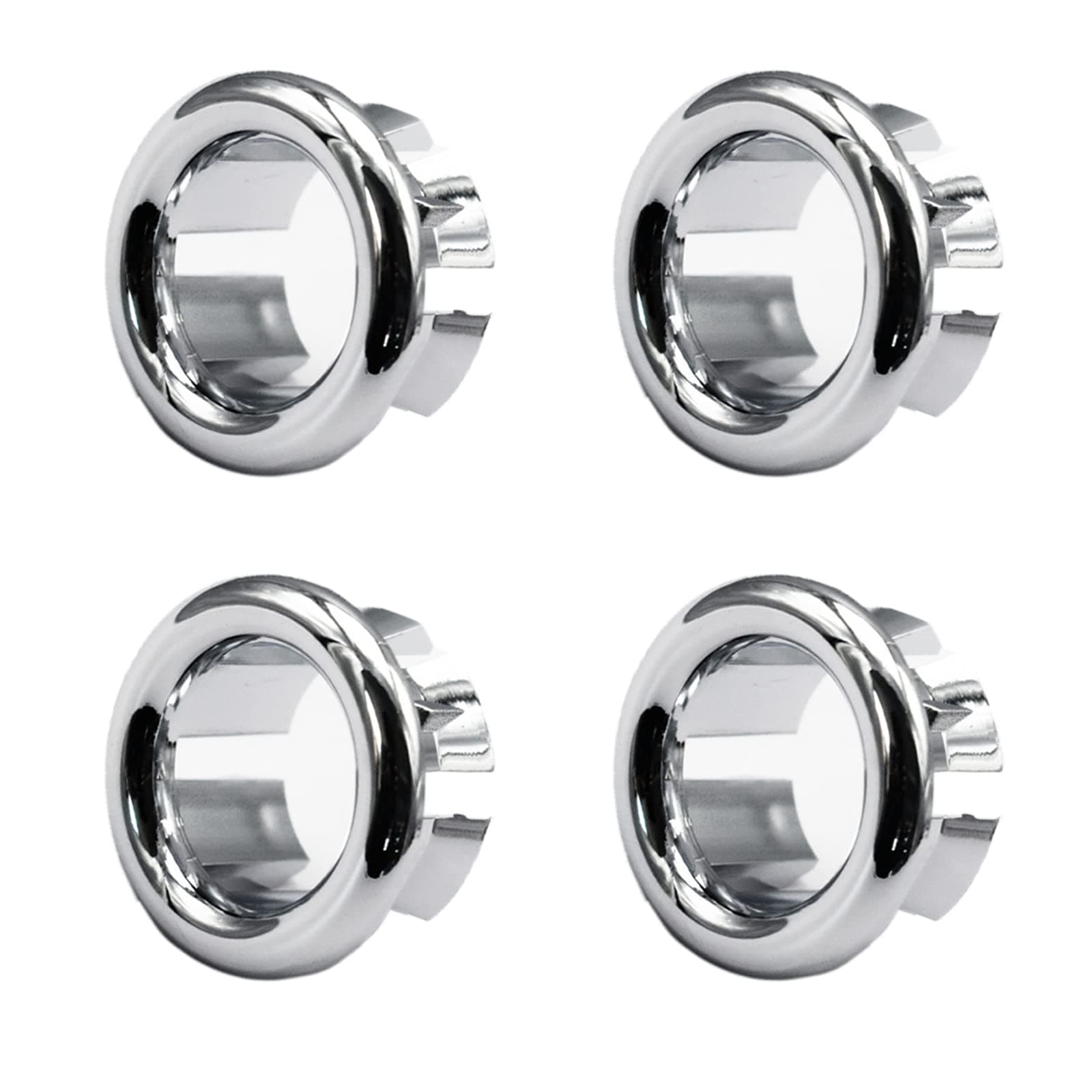 4 Pack overflow drain cover, sink overflow ring,Kitchen bathroom Sink Hole Round Overflow Cover,Kitchen Bathroom Basin Trim Bath Chrome Overflow Cover Rings Insert Cap
