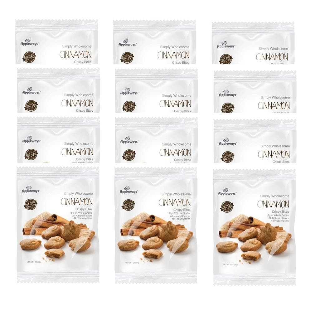 Appleways Whole Grain Cinnamon Crispy Bites | 1 Oz | Pack of 12