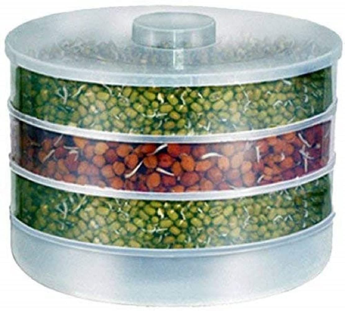 Amiraj Plastic Sprout Maker | Sprout Maker Box | Hygienic Sprout Maker with 4 Container | Home Making Fresh Sprout Beans for Living Healthy Life Sprout Maker 4 Bowl