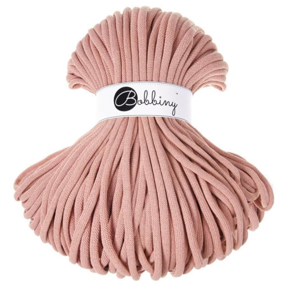 Bobbiny Jumbo 9mm Braided Macrame Cord (Blush) 100m