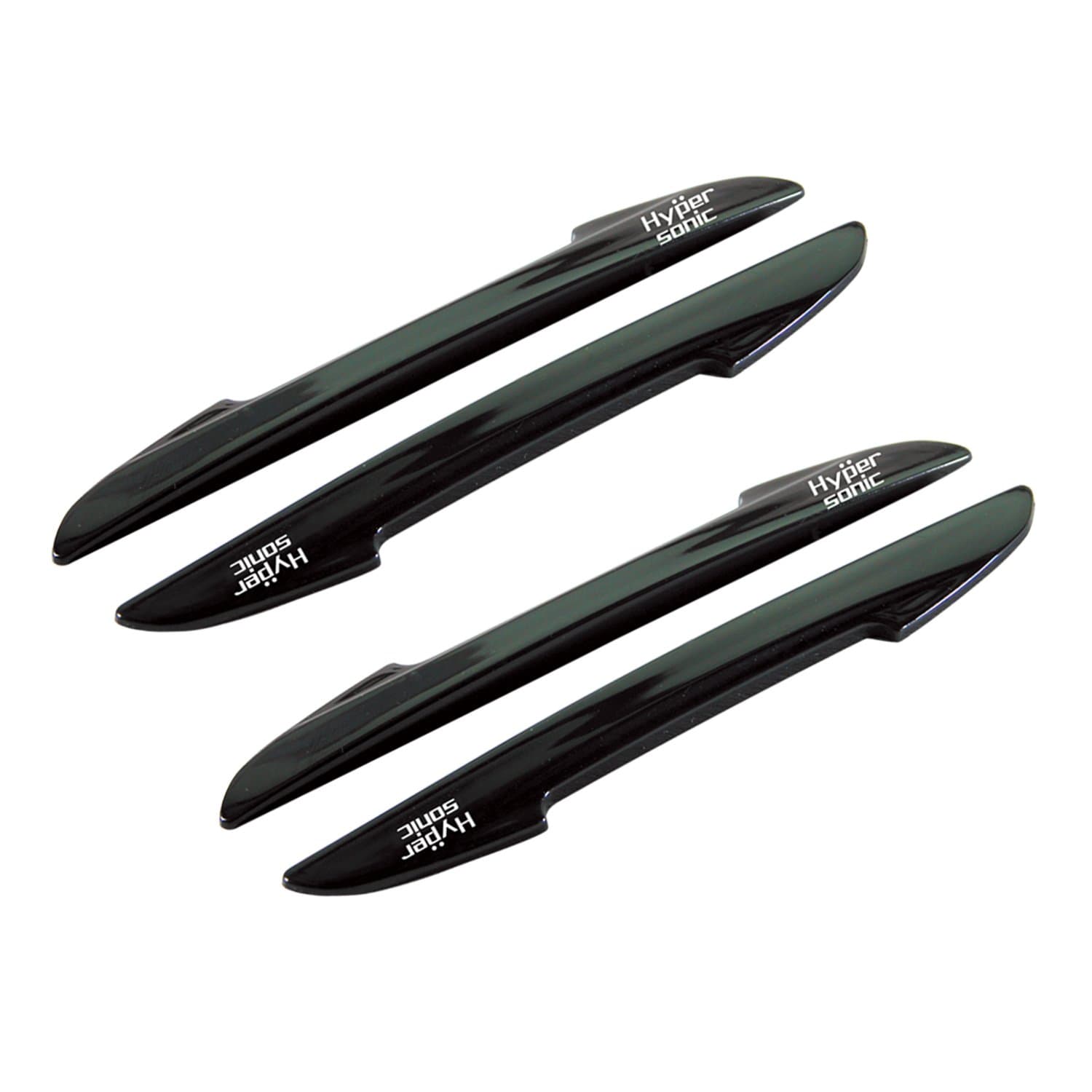 Hypersonic Black Car Door Edge Guard Trim Molding Crash Scratch Protector 2Pcs