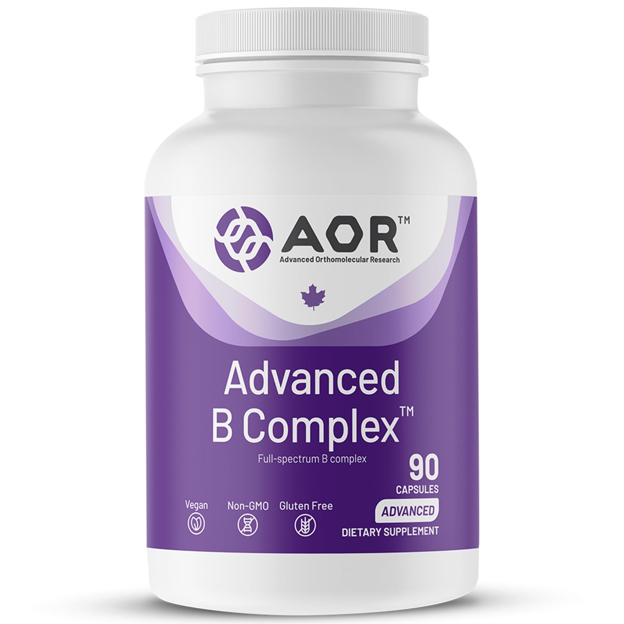 Advanced Orthomolecular Research AOR, Advanced B Complex, 90 Vegan Capsules