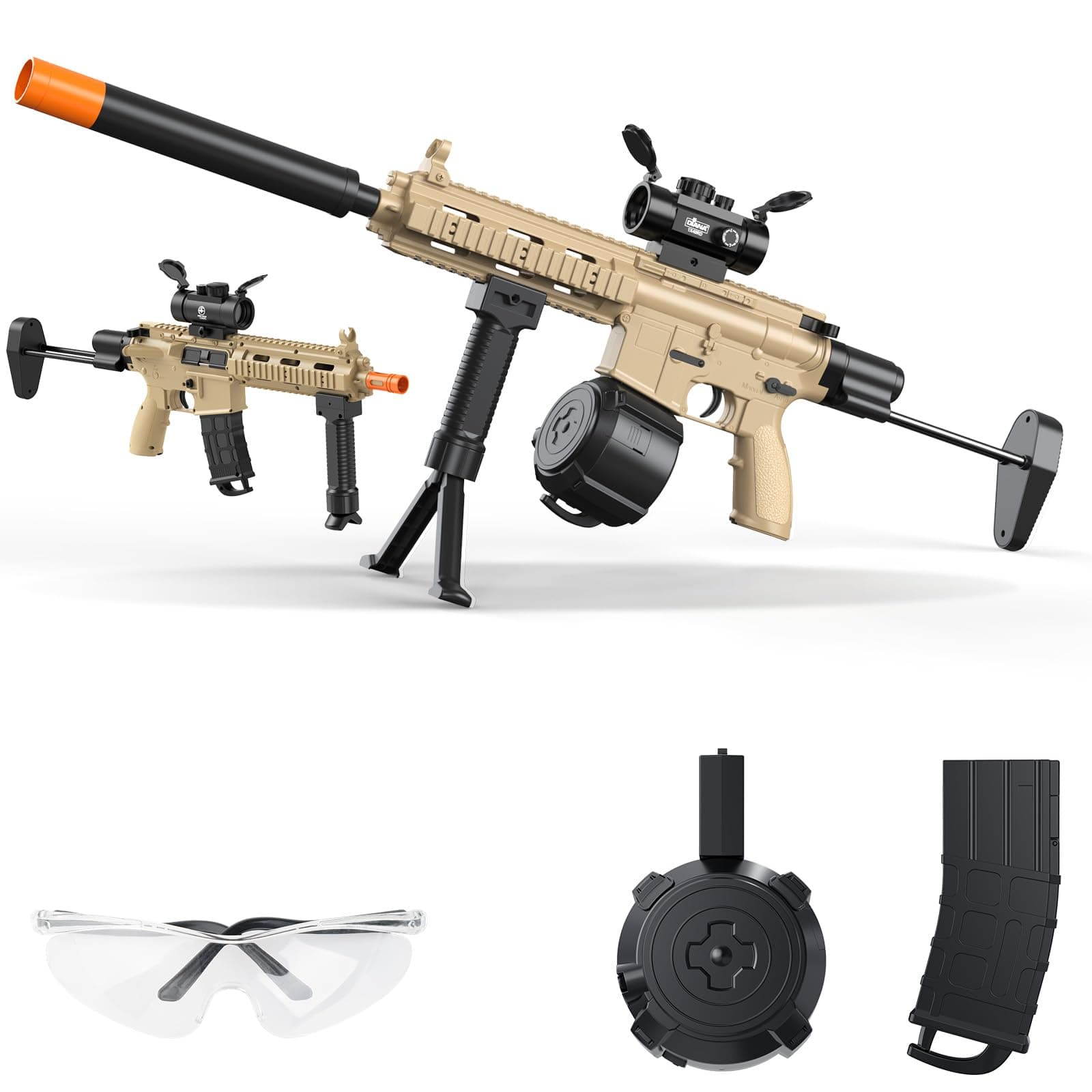 Automatic Gel Blaster, Electric Blaster with Goggles, Fun Shooting Games for Age 13+, Yellow