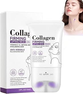 Neck Collagen Cream, Collagen Firming Lifting Neck Cream, Neck Firming Tightening Cream, Anti-Aging Neck Cream for Tightening and Wrinkles on Neck, Firming & Hydrating With Collagen (1)
