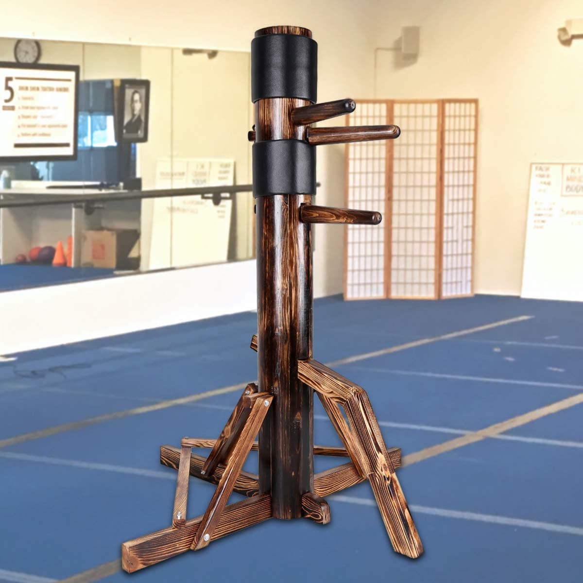 Adjustable Wing Chun Dummy Mook Yan Jong IP Man Training Target Wood Base